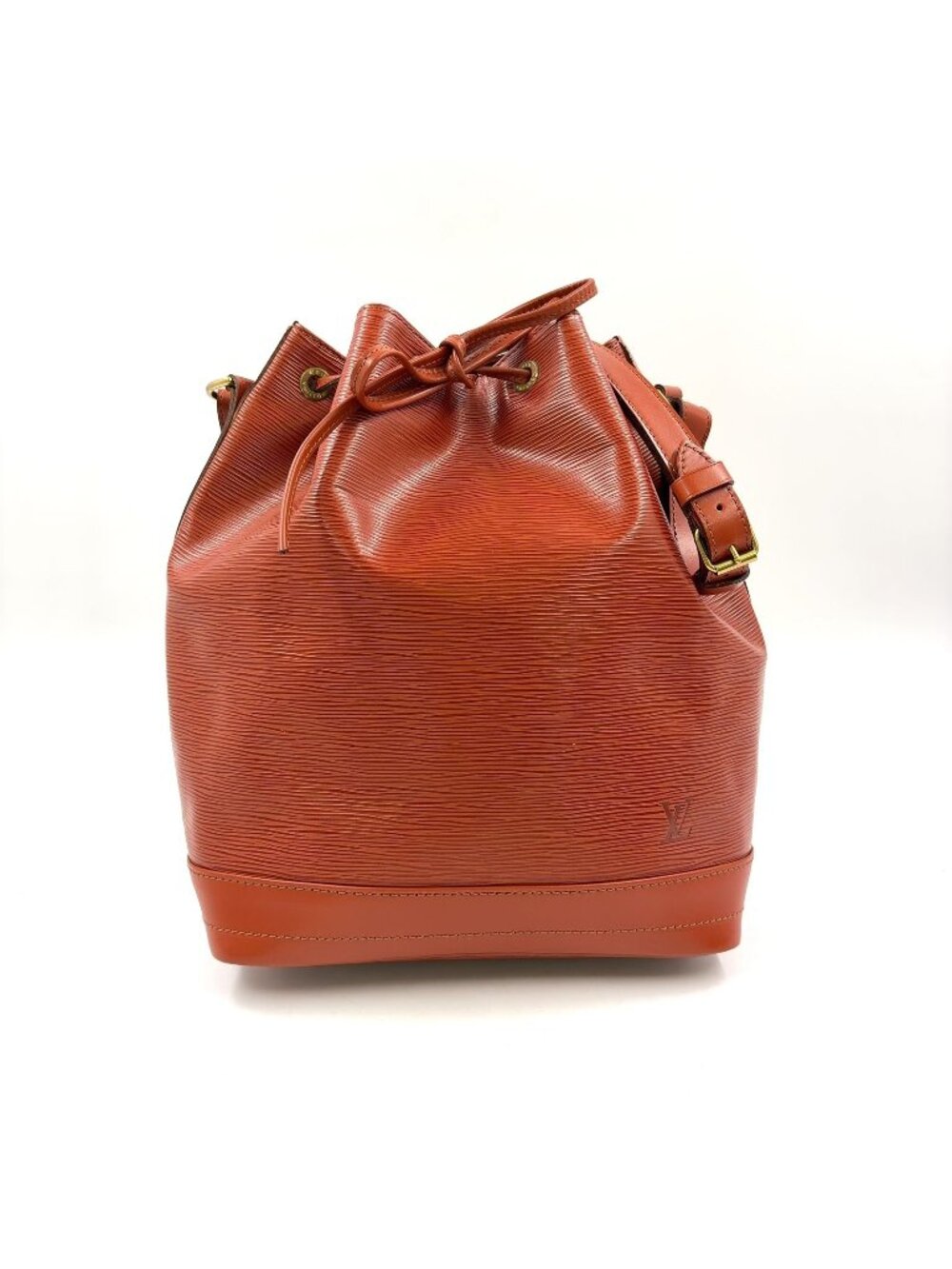 Louis Vuitton Petit Noe Epi Kenya Brown Leather Shoulder Bag Gold